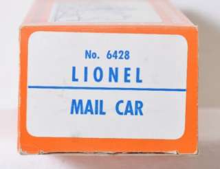 Lionel 6428 mail car W/Rare printed blue label OB Mint  