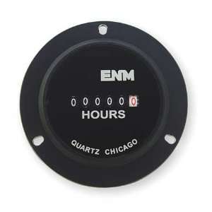  ENM T50B52 Hour Meter,Electrical,2.8In,3 Hole Round