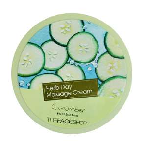 The Face Shop Herb Day Massage Cream Cucumber 150ml  
