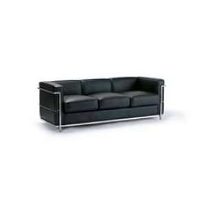  Alphaville Bauhaus Black Leather Sofa Alphaville Seating 