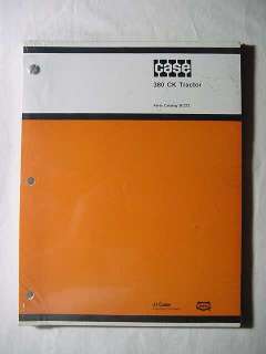 Parts manual for Case Model 380CK Tractor; new in cellophane wrap 