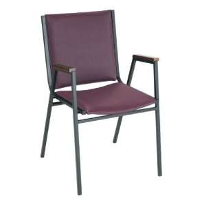 KFI Seating 420 Stack Chair w/ Arm Rests   Vinyl Upholstered Seat