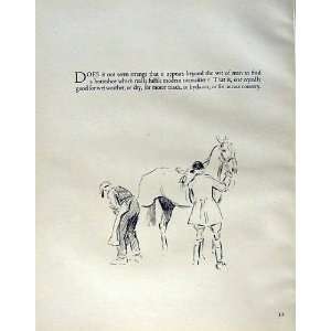  C1944 Hunting Horses Sport Riders Lionel Edwards Sketch 