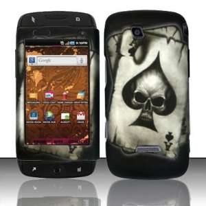 For Samsung Sidekick 4G T839 (T Mobile) Rubberized Spade Skull Design 