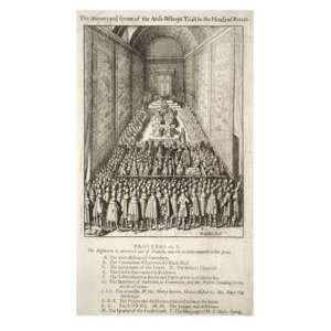   Card Wenceslaus Hollar   Trial of Laud (State 2)