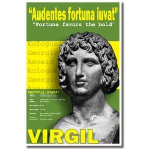  Ancient Rome Virgil Quote, Fortune Favors the Bold 