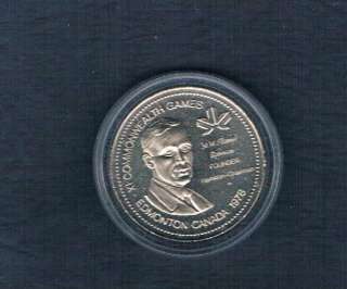 1978 Commonwealth Games Souvenir Coin Percy Williams  