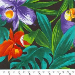  45 Wide tropical toucans Fabric By The Yard Arts 