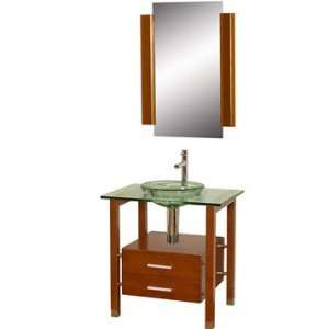  Manta 32 Inch Wood Bathroom Vanity and Mirror Set with 