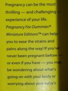   thanks for looking pregnancy for dummies mini book hard cover new