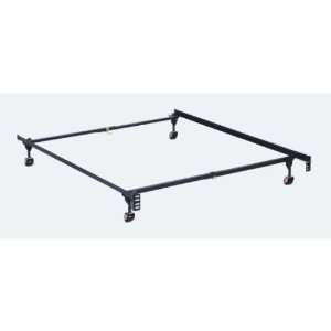  Clamp Style Twin/Full Adjustable Bed Frame with 4 Legs and 