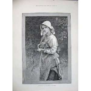  1884 Straw Planting Bedfordshire Luton Girl Woman