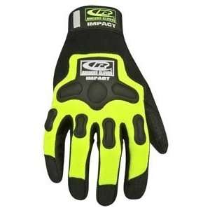  Ringer Gloves Hi Viz Green Split Fit Air Impact Gloves 
