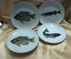 Topline Imports Japan 8 1/8 FISH Plates Lot of 5  