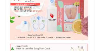 New BabyFoot Baby Foot Easy Pack Callus Remover Exfoliation Peeling 