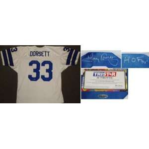  Tony Dorsett Signed White Custom Jersey w/HOF94 Sports 