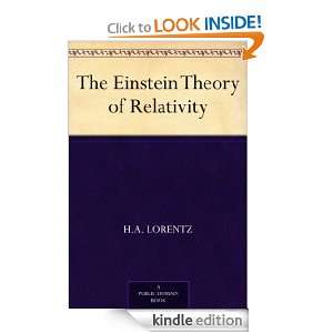   Einstein Theory of Relativity H.A. Lorentz  Kindle Store