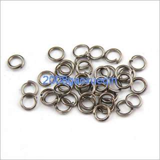 500Pcs Black plated Open Jump Ring 4×0.7mm A030  