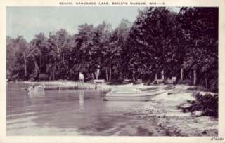 BAILEYS HARBOR, WI KANGAROO LAKE BEACH DOOR COUNTY 1937  