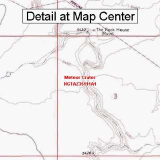  USGS Topographic Quadrangle Map   Meteor Crater, Arizona 