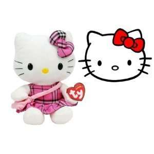 Hello Kitty Tartan Plaid Ty Beanie, Plush Toys (Approximately 8 Tall 