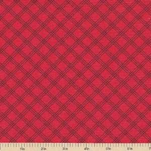  Welcome to Bear Country Plaid Cotton Fabric   Red