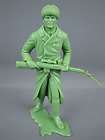 Vintage MARX Soldier w/ Rifle #5 Green Plastic Figurine