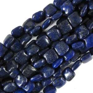  10mm natural lapis lazuli flat square beads 16 strand 