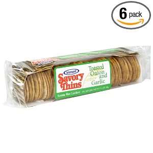 Sesmark Crackers Toasted Onion Garlic, 3.2000 ounces (Pack of6 