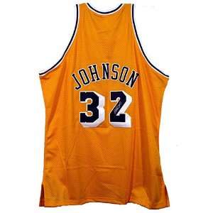Magic Johnson Autographed Jersey  Details Los Angeles Lakers, Gold