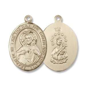 Gold Filled Scapular Pendant First Communion Medal Catholic Necklace