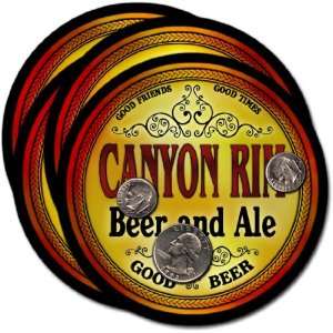  Canyon Rim, UT Beer & Ale Coasters   4pk 