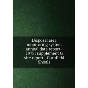  Disposal area monitoring system annual data report   1978 