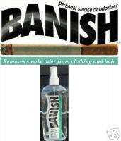 BANISH Removes Smoke Odor from Clothing,Hair and Skin  