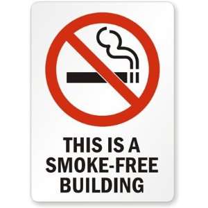  This Is A Smoke Free Building (with symbol)   vertical 