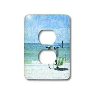 Florene Impressionism Art   Beach Umbrella Fix   Light Switch Covers 
