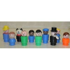   Vintage Plastic Lot 10 of Fisher Price Little People 