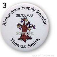 25 Family Reunion Personalized Button BBQ Party favors  