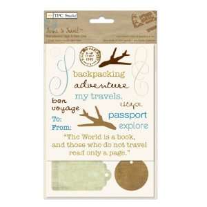  Time To Travel Matteboard Stickers & Rub Ons Tags & Phrases 