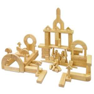  118 Pc. Hardwood Unit Building Blocks Toys & Games