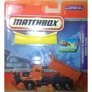  Matchbox Oshkosh P Series Snow Plow (Orange, black 