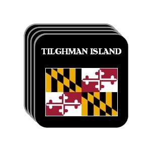 US State Flag   TILGHMAN ISLAND, Maryland (MD) Set of 4 Mini Mousepad 
