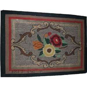  A Gorgeous Decorative Antique American Hooked Rug