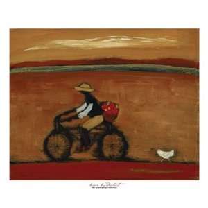  Karen Bezuidenhout Man On Bicycle 33x28 Poster Print