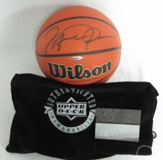 Michael Jordan Bulls Autographed/Signed Basketball UDA  