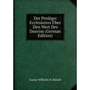   Wert Des Daseins (German Edition) Gustav Wilhelm H. Bickell Books