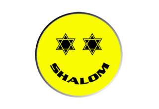 SHALOM smiley face Judaism/Yiddish/Jewish FUNNY T SHIRT  