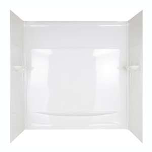   59W x 29 1/2D x 60H High Gloss White Bathtub Wall Surround 36970