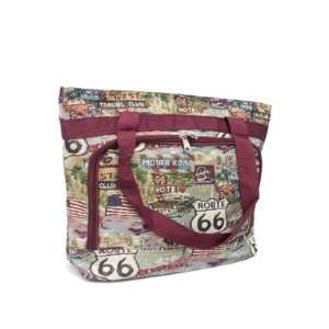  BOVANO USA Large Bag/Purse with Route 66 Pattern Patio 