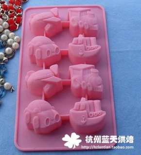 Free Ship Silicone 8 CARS Chocolate Cake Soap Mold Mould yh12r0  